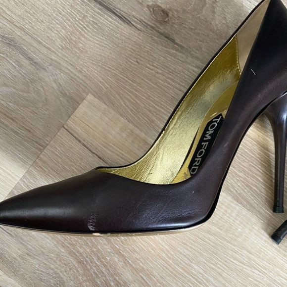 Authentic designer Tom Ford shoes heels SZ US7.5 - Picture 10 of 12